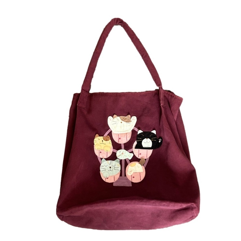 Hikosen Cara Tote Bag Cats Ferris Wheel